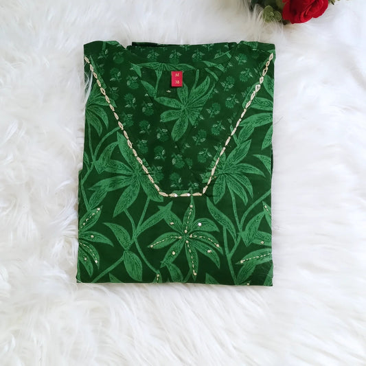 Green Jaipur Cotton suit