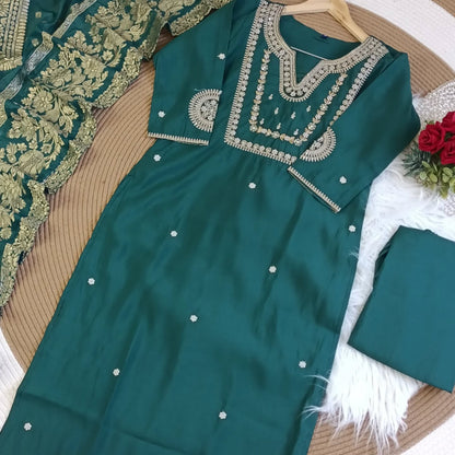 Green Designer party wear