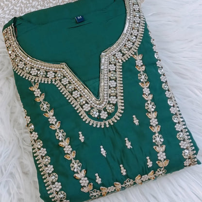 Green Designer party wear