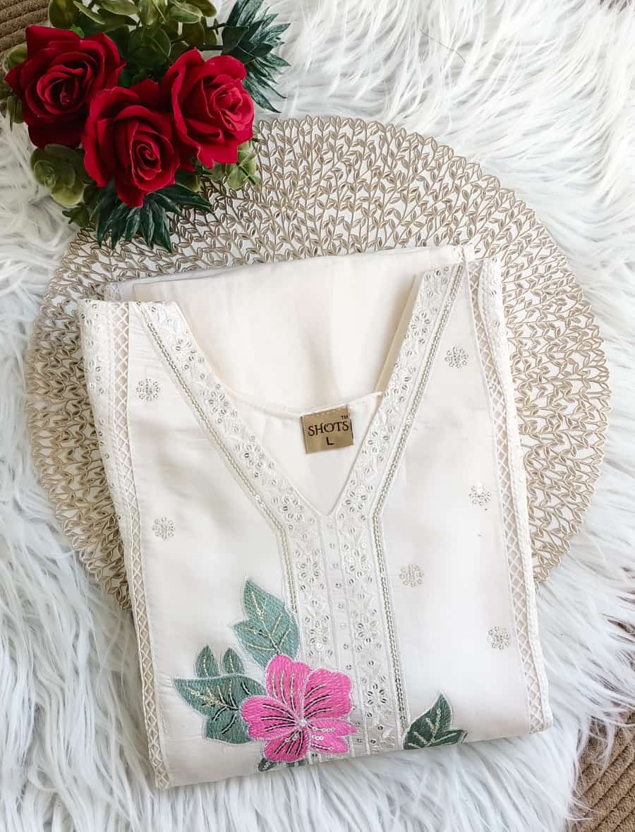 White Premium Designer party wear